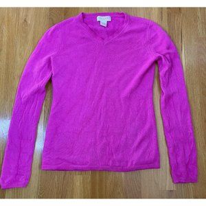 Peck  & Peck Pink Sweater V Neck  Cashmere Sweater